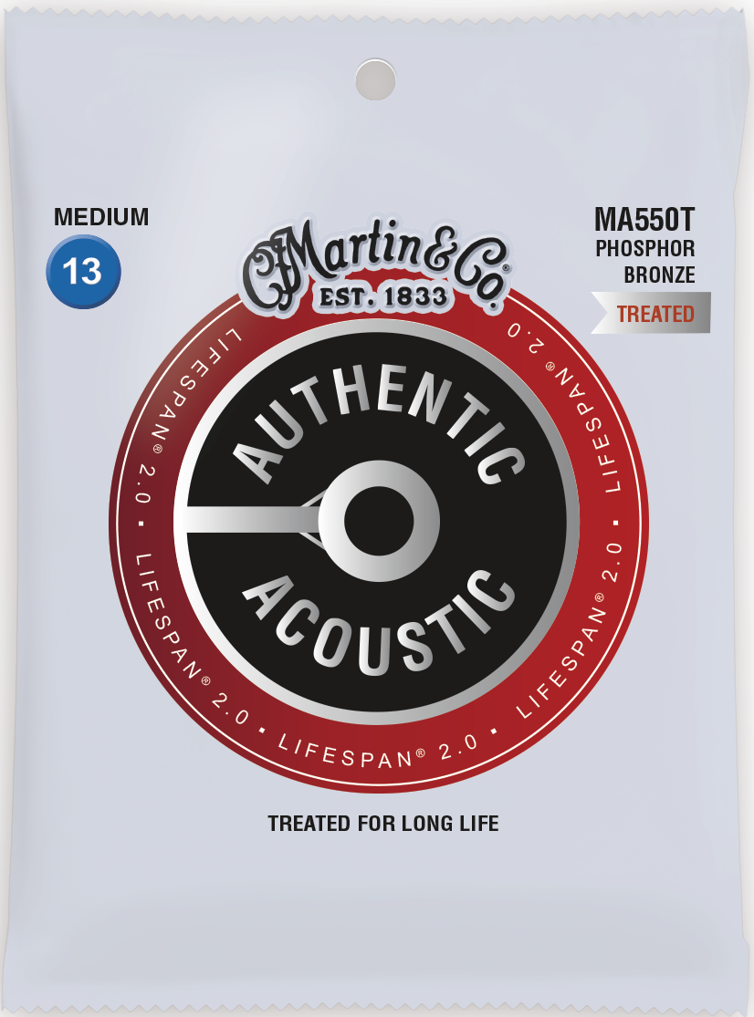 Martin Lifespan 2.0 Treated 13-56 Medium Phos Bronze Acoustic Guitar Strings
