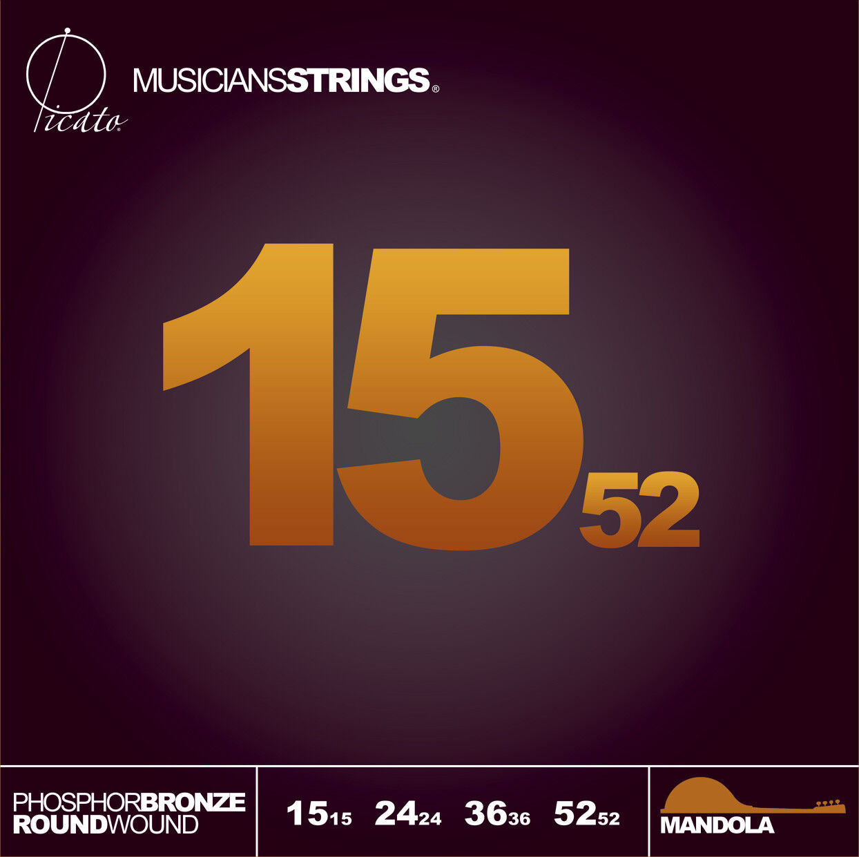 Picato Mandola 15-52 Loop End Phosphor Bronze Strings 96583