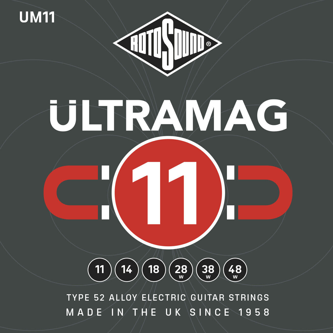 Rotosound Ultramag 11-48 Type 52 Alloy Electric Guitar Strings UM11