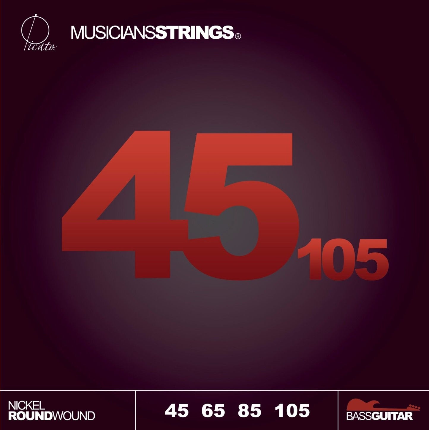 Picato Nickel Roundwound 45-105 Standard Bass Guitar Strings 97352