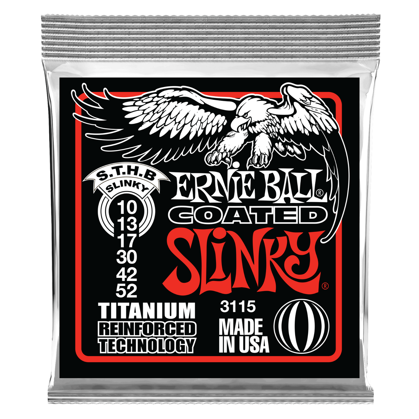 Ernie Ball Coated RPS Skinny Top Heavy Slinky 10-46 Electric Guitar Strings 3115