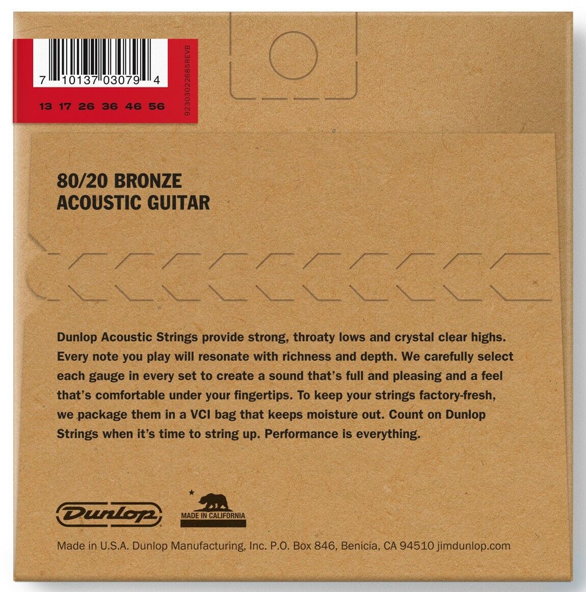 Dunlop 80/20 Bronze 13-56 Medium Acoustic Guitar Strings DAB1356