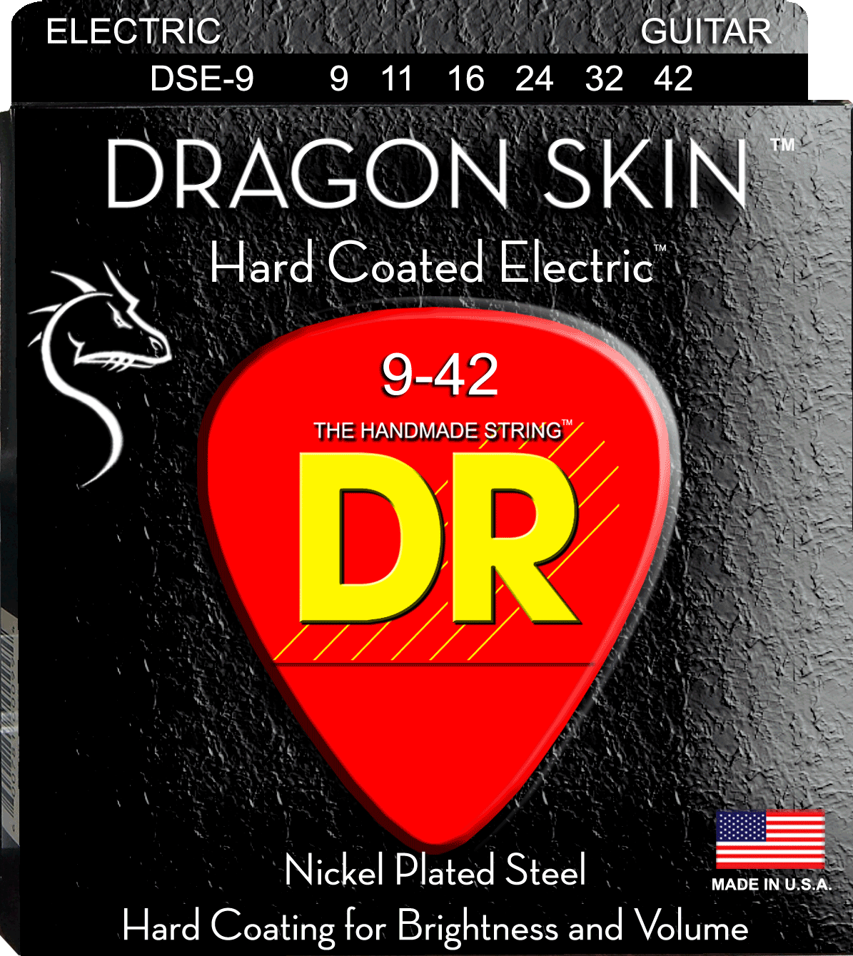 Dr Handmade Dragon Skin Clear Coated Electric Guitar Strings 9s 10 11s