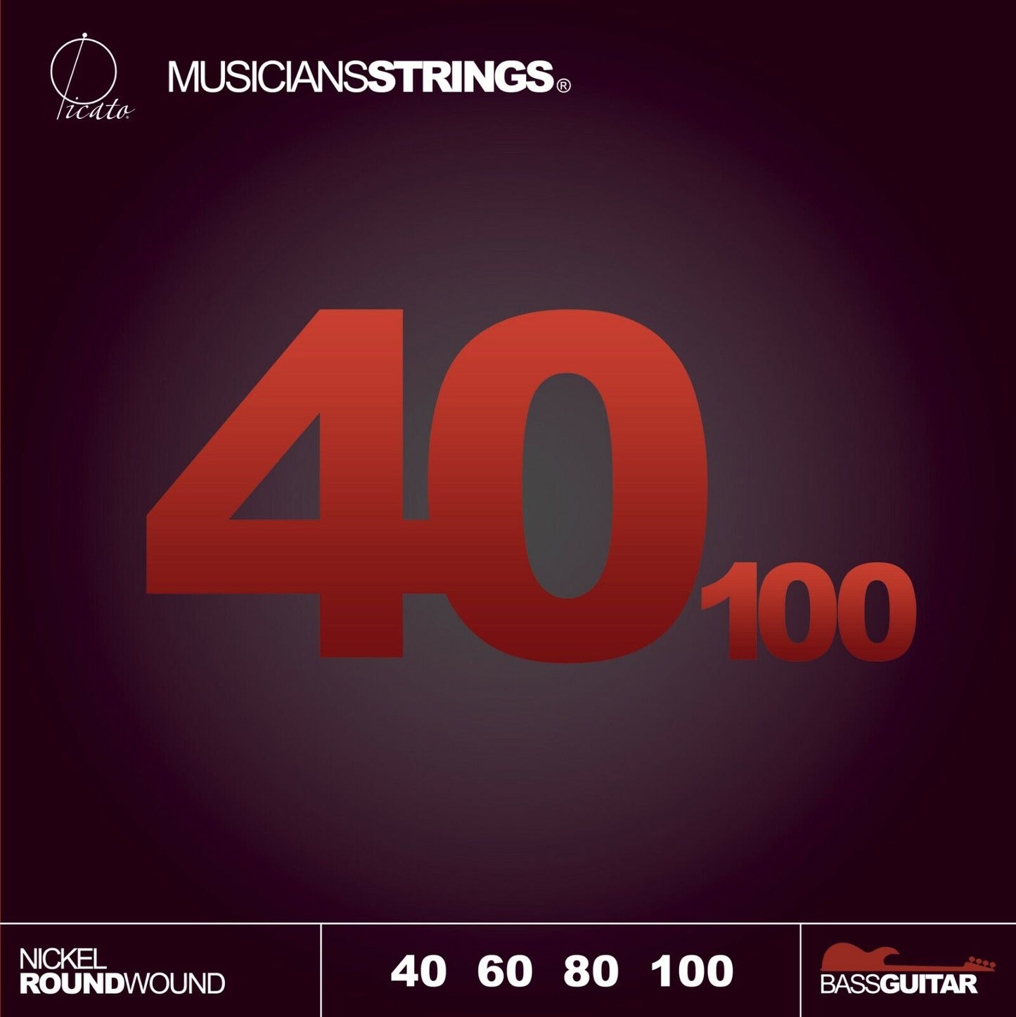 Picato 40-100 Hybrid Light Nickel Long Scale Bass Guitar Strings 97351