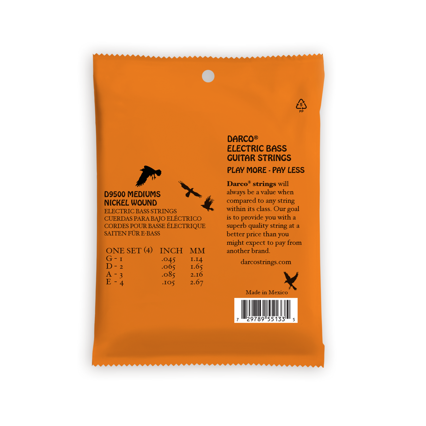 Darco by Martin Nickel Wound 4 & 5 Bass Guitar Strings