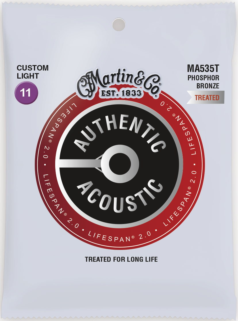 Martin Lifespan 2.0 Treated 11-52 Ct Light Phos Bronze Acoustic Guitar Strings