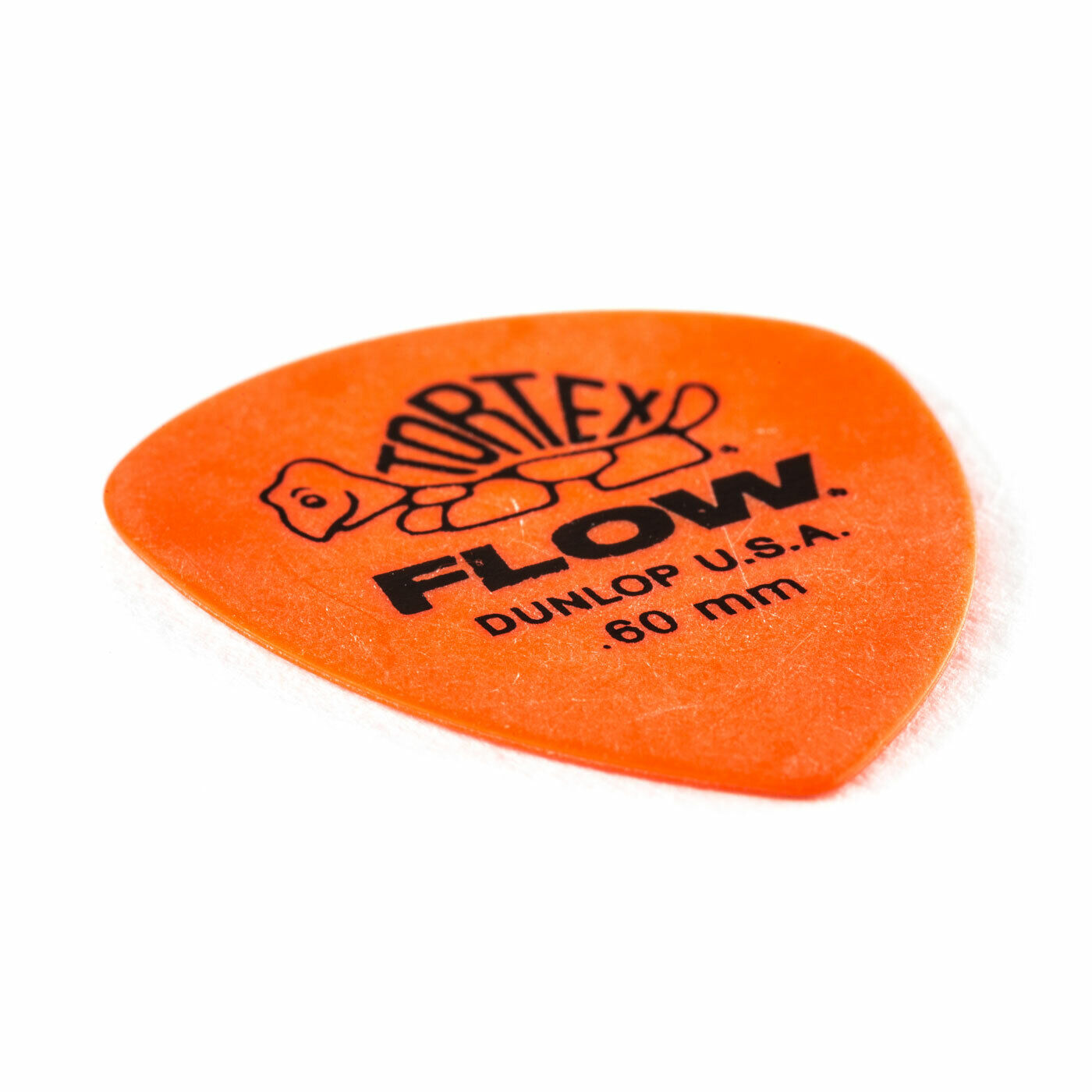 Jim Dunlop Tortex Flow Standard Grip 0.60mm Orange Plectrums - (Bag of 12 Picks)