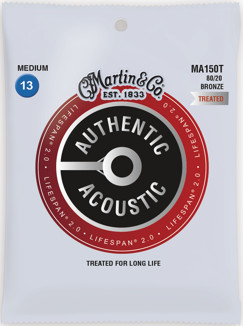 Martin Lifespan 2.0 Treated 13-56 Light 80/20 Bronze Acoustic Guitar Strings
