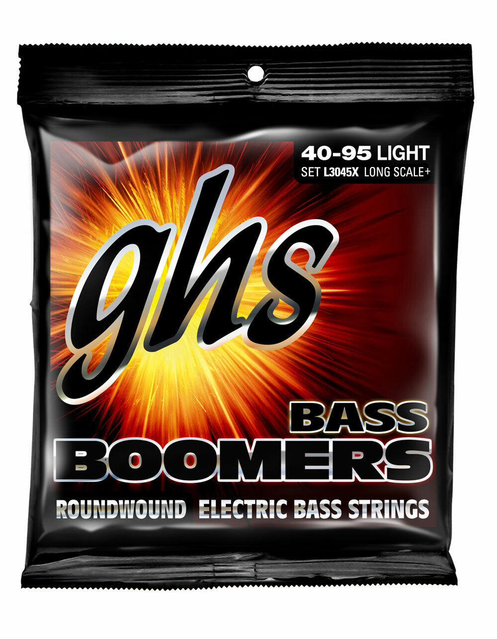 Ghs Extra Long Bass Boomers 40-95 Light Nickel Roundwound Bass Strings L3045X