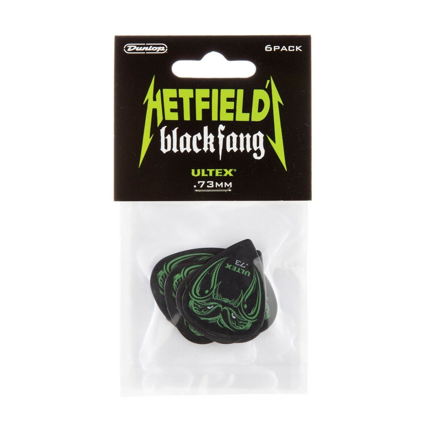 Jim Dunlop Hetfield's Black Fang Ultex .73mm Plectrums - (Bag of 6 Picks)