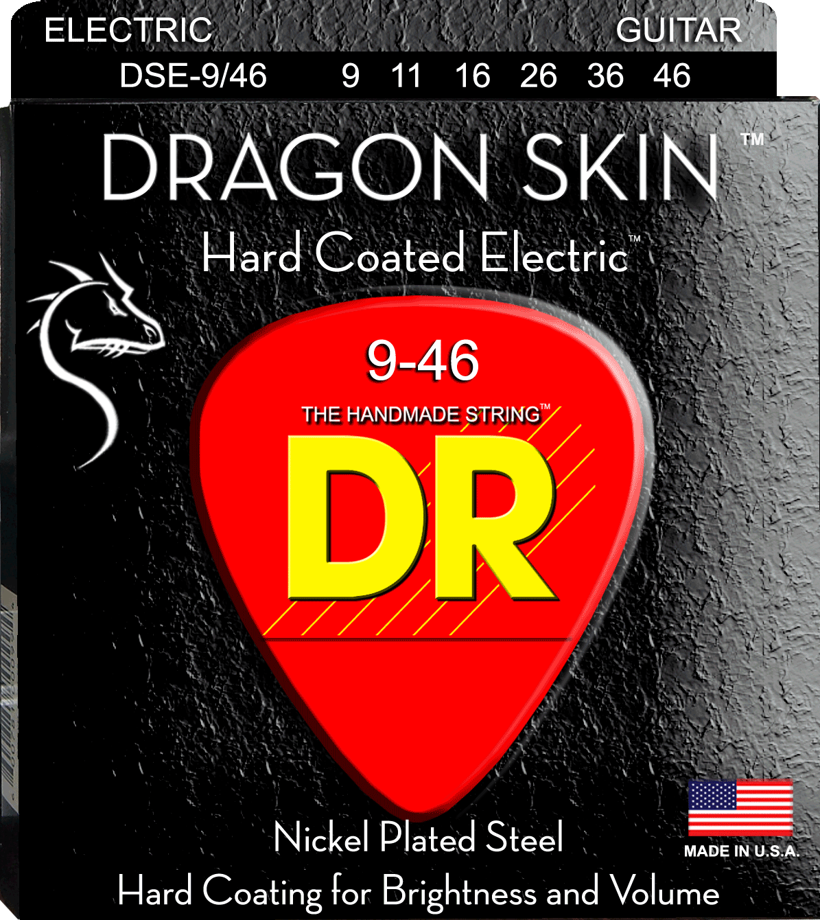 Dr Handmade Dragon Skin Clear Coated Electric Guitar Strings 9s 10 11s