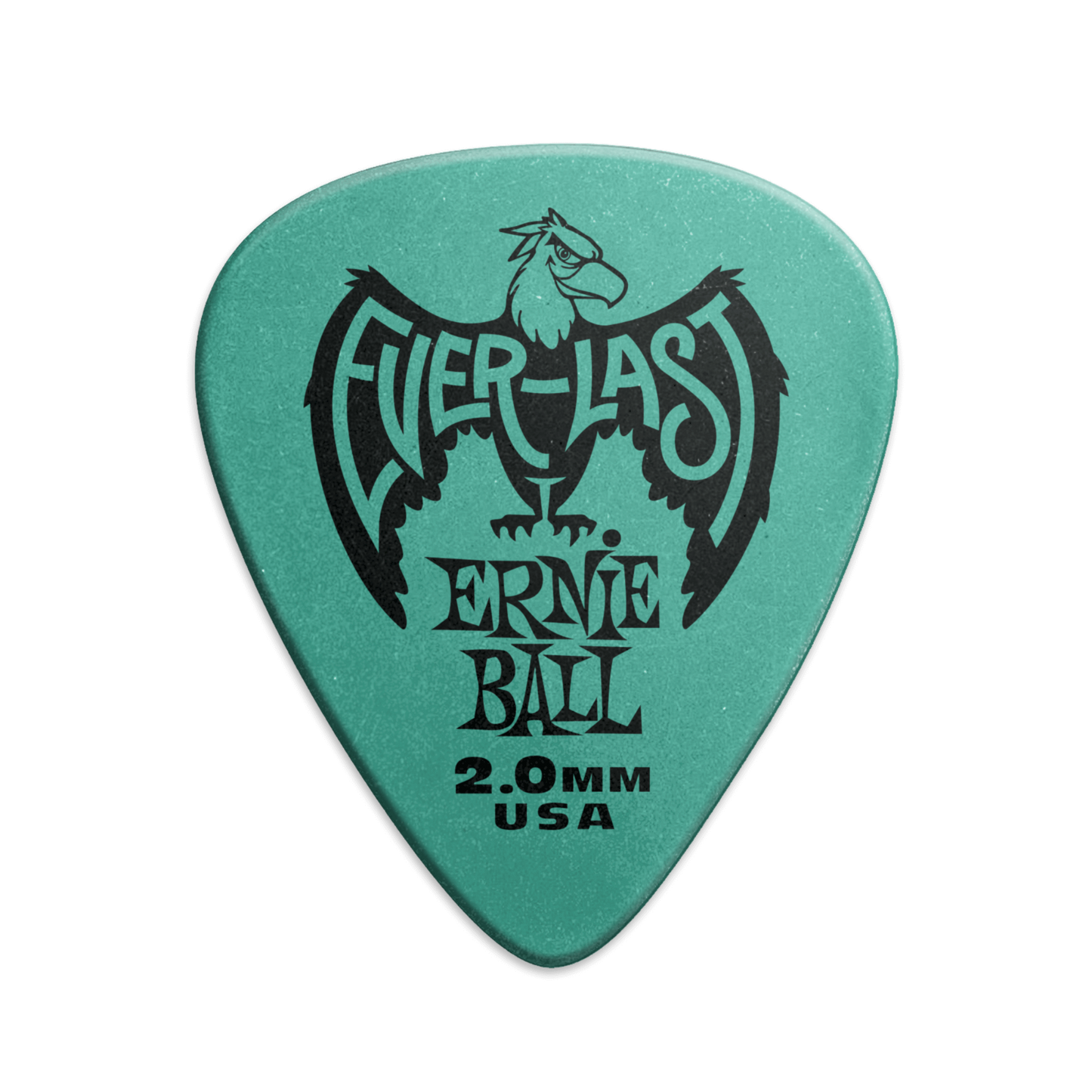 Ernie Ball Everlast 2.00mm Teal Plectrums P09196 - (Bag of 12 Picks)