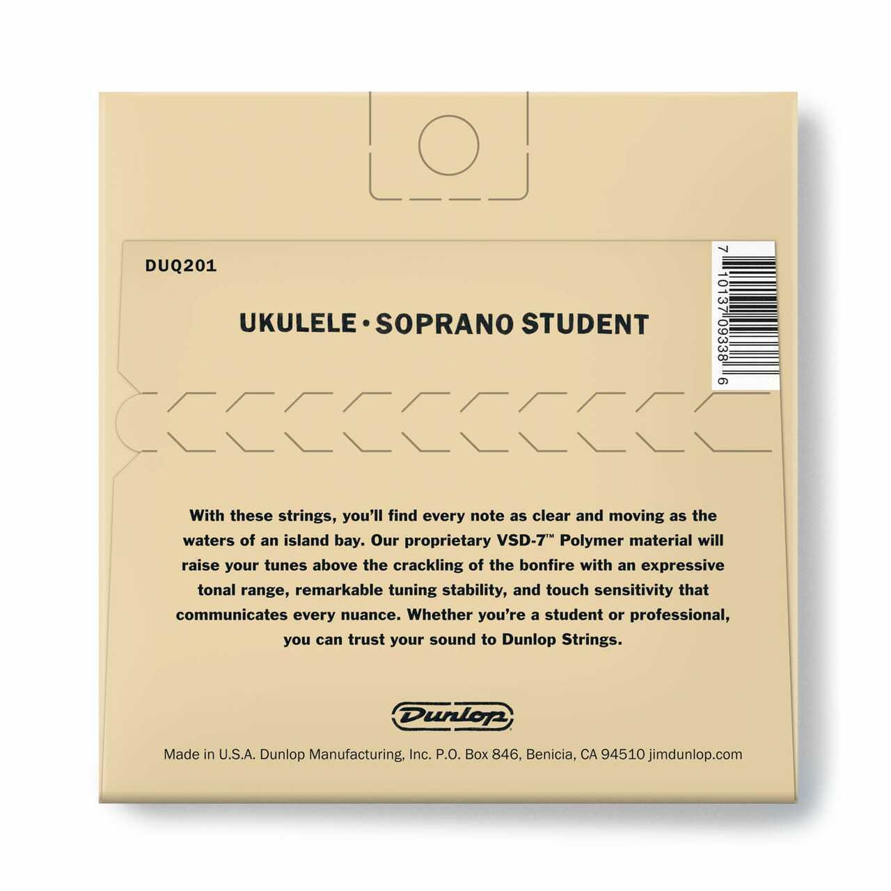 Dunlop Polymer Ukulele Strings Student Soprano Pro Concert Tenor Baritone