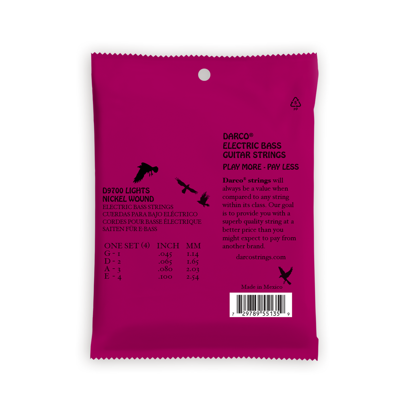 Darco by Martin Nickel Wound 4 & 5 Bass Guitar Strings