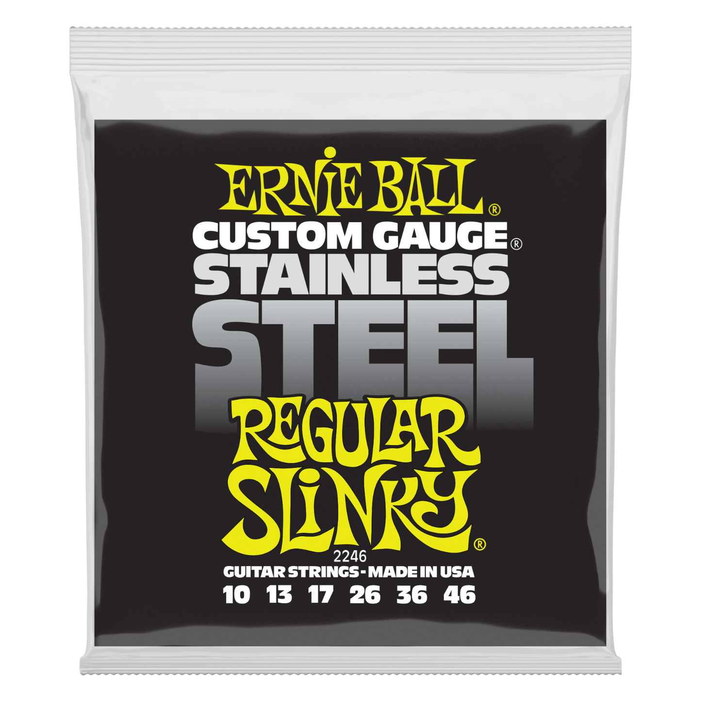 Ernie Ball Stainless Steel Regular Slinky 10-46 Electric Guitar Strings 2246