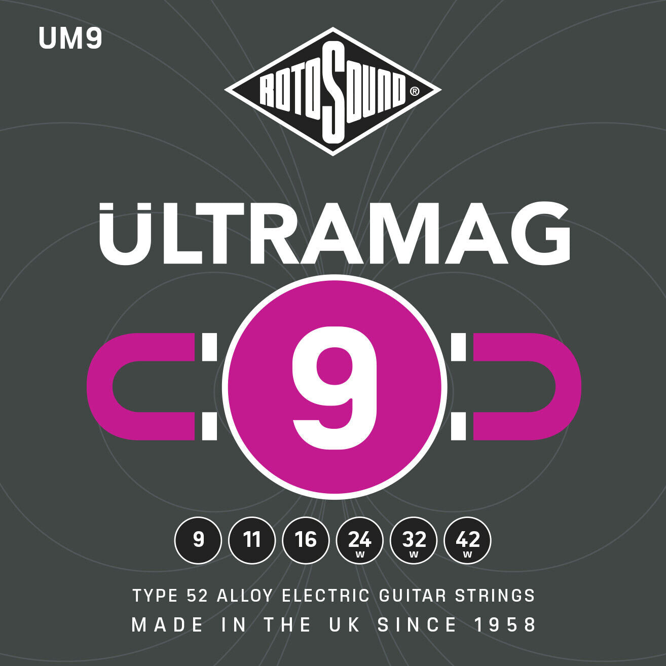 Rotosound Ultramag 09-42 Type 52 Alloy Electric Guitar Strings UM9