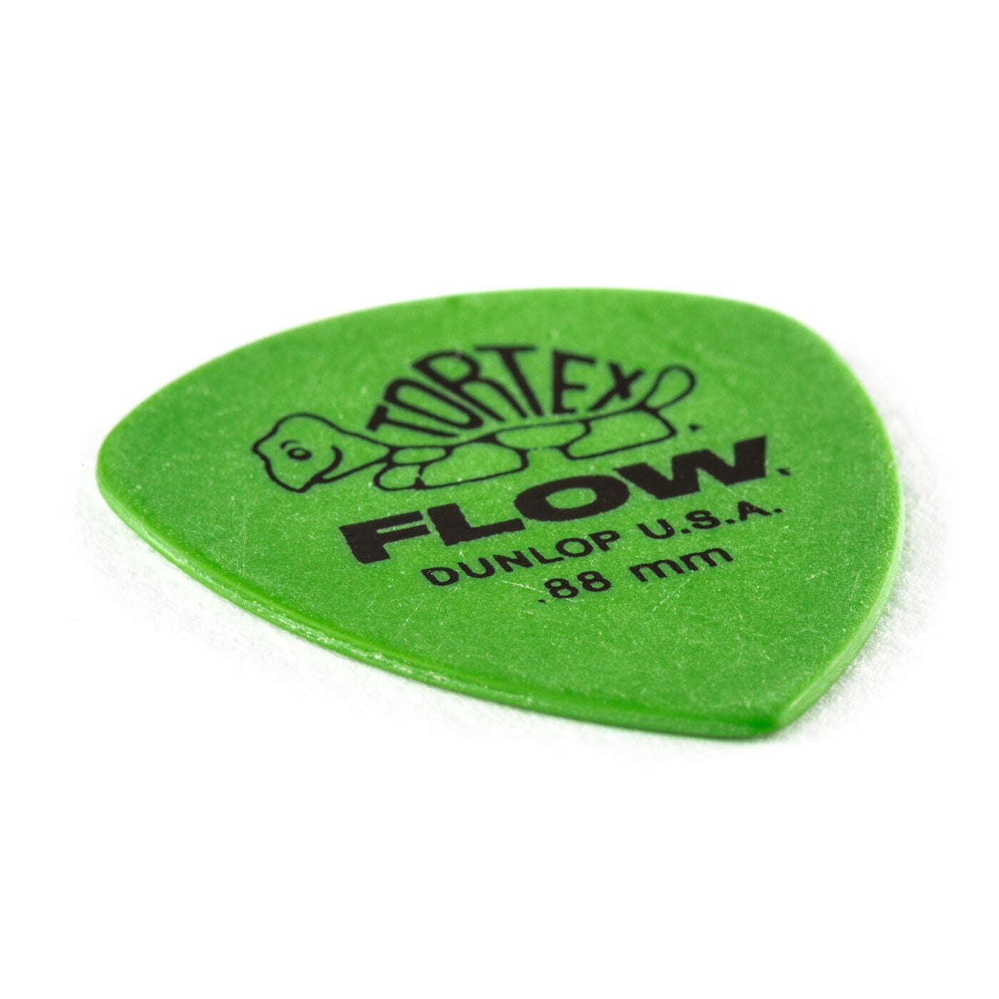 Jim Dunlop Tortex Flow Standard Grip 0.88mm Green Plectrums - (Bag of 12 Picks)