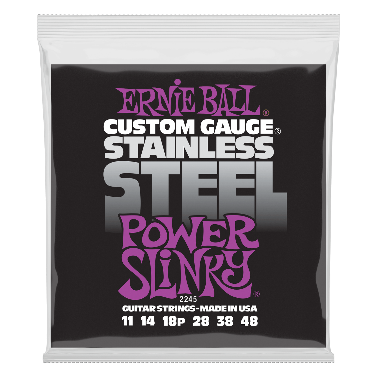 Ernie Ball Stainless Steel Power Slinky 11-48 Electric Guitar Strings 2245