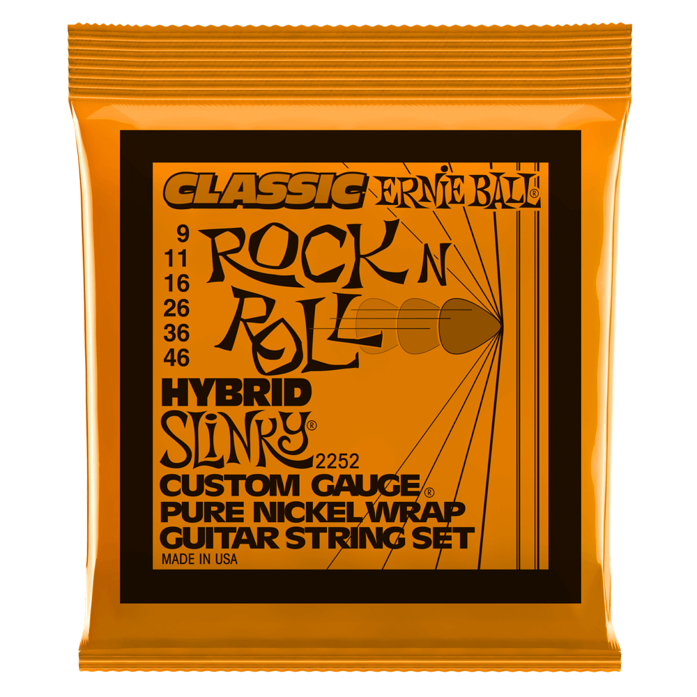 Ernie Ball Classic PURE NICKEL Hybrid Slinky 09-46 Electric Guitar Strings 2252