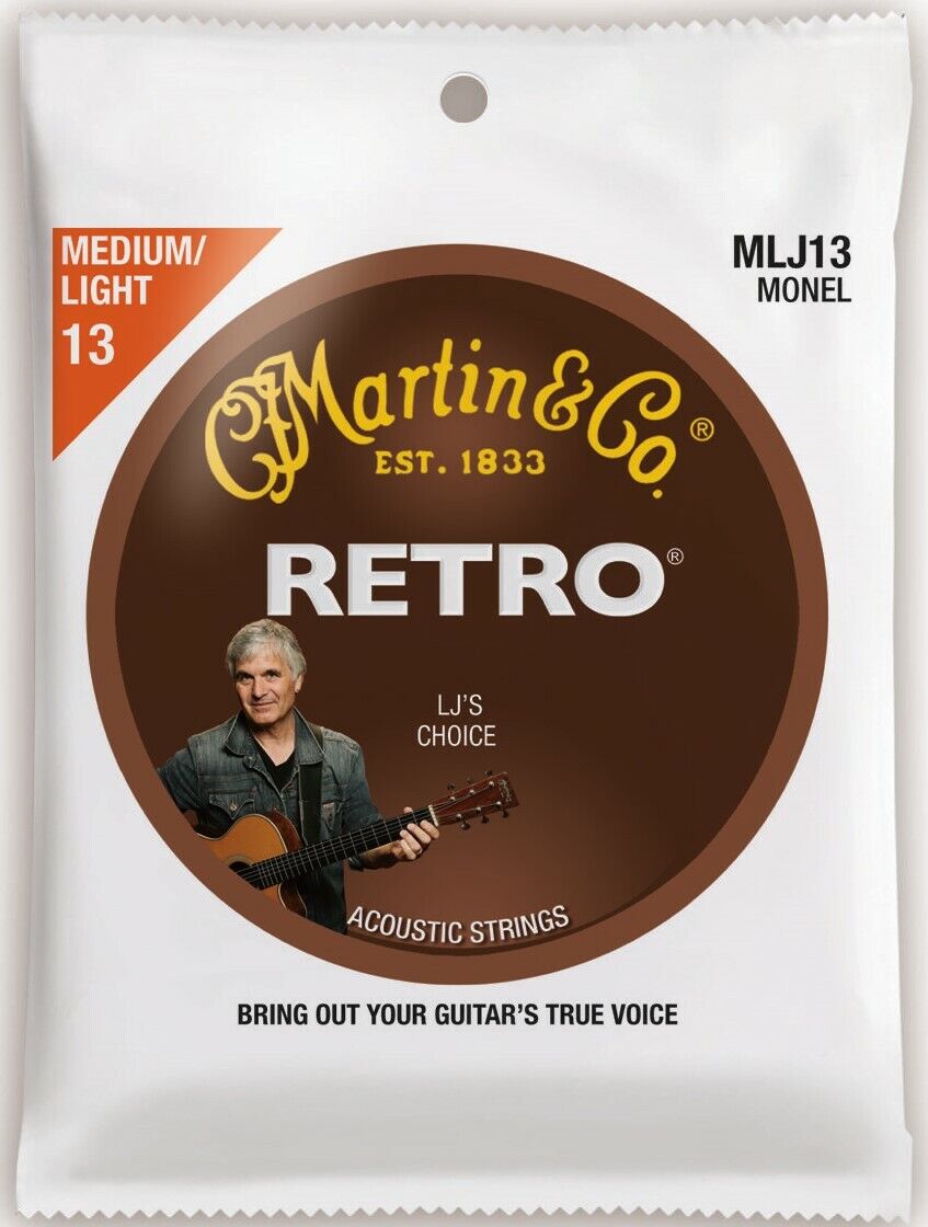 Martin Retro 13-56 LJ's Choice Medium-Light Monel Acoustic Guitar Strings MLJ13