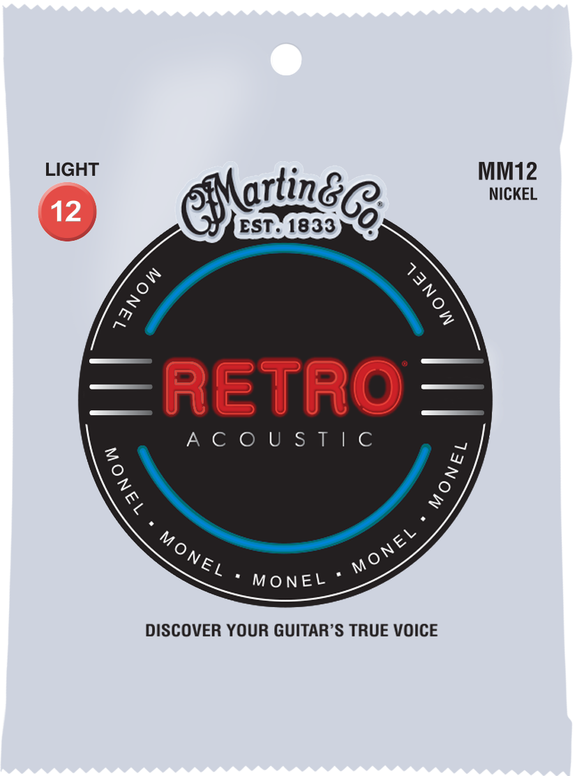 Martin Retro 12-54 Light Monel Acoustic Guitar Strings MM12