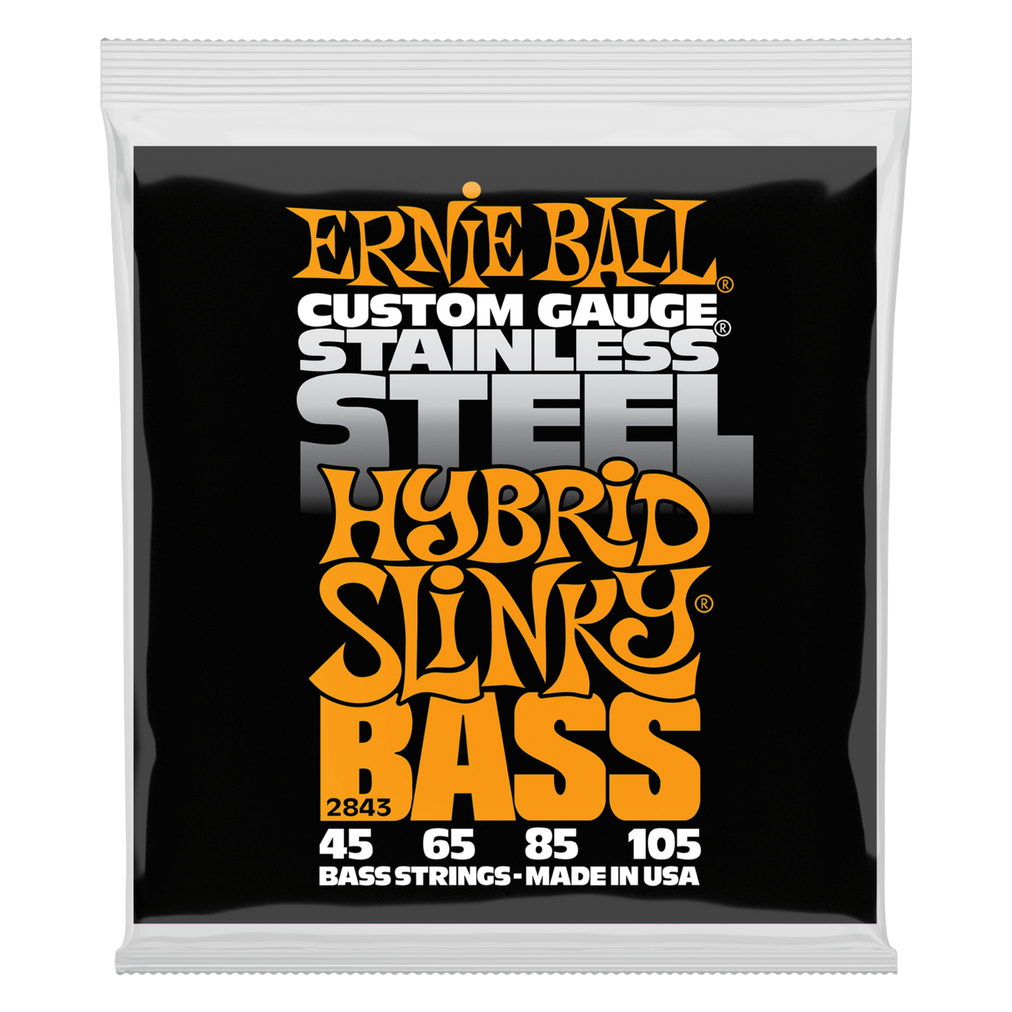 Ernie Ball Hybrid Slinky 45-105 Stainless Steel Electric Bass Strings 2843