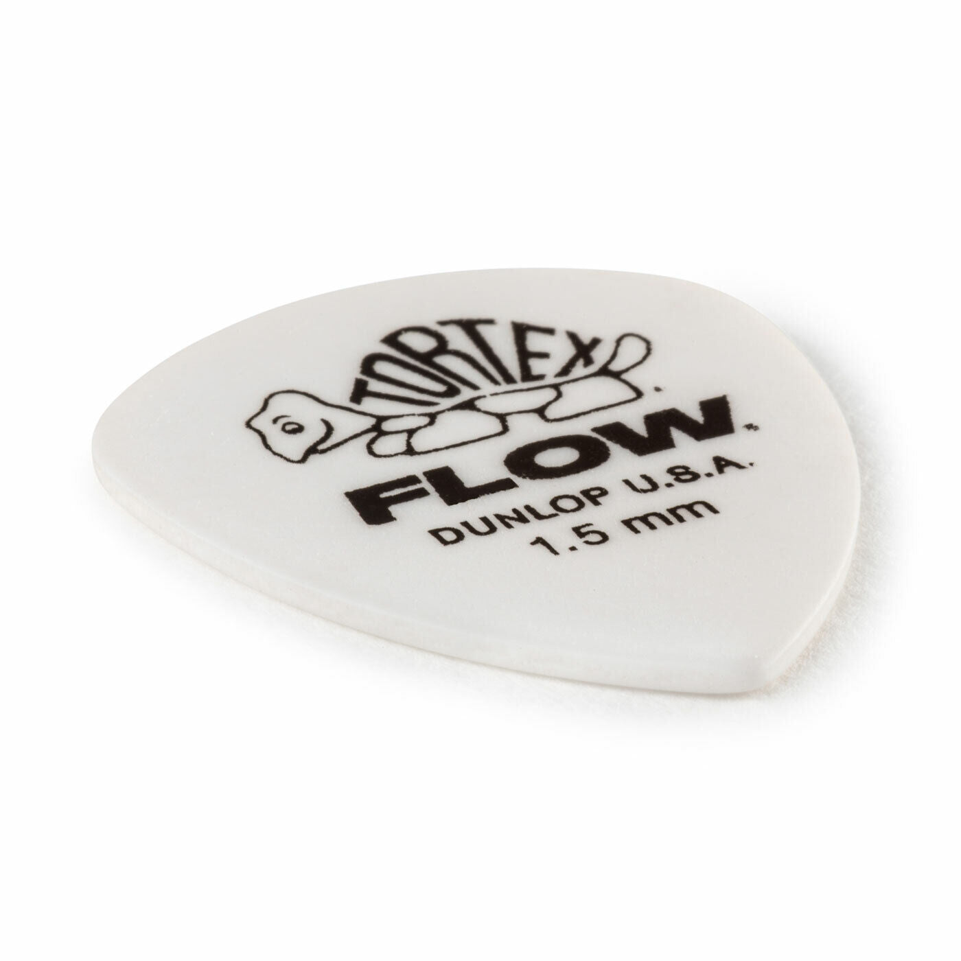 Jim Dunlop Tortex Flow Standard Grip 1.50mm White Plectrums - (Bag of 12 Picks)