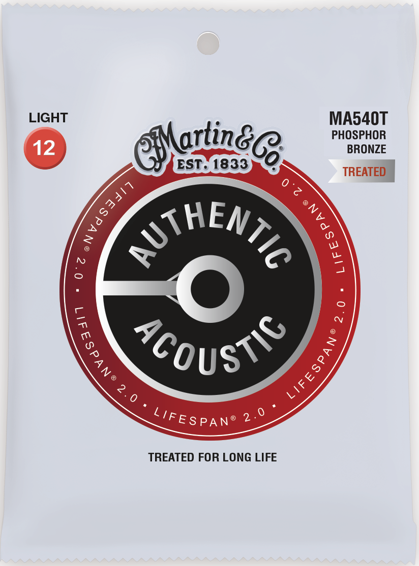 Martin Lifespan 2.0 Treated 12-54 Light Phos Bronze Acoustic Guitar Strings