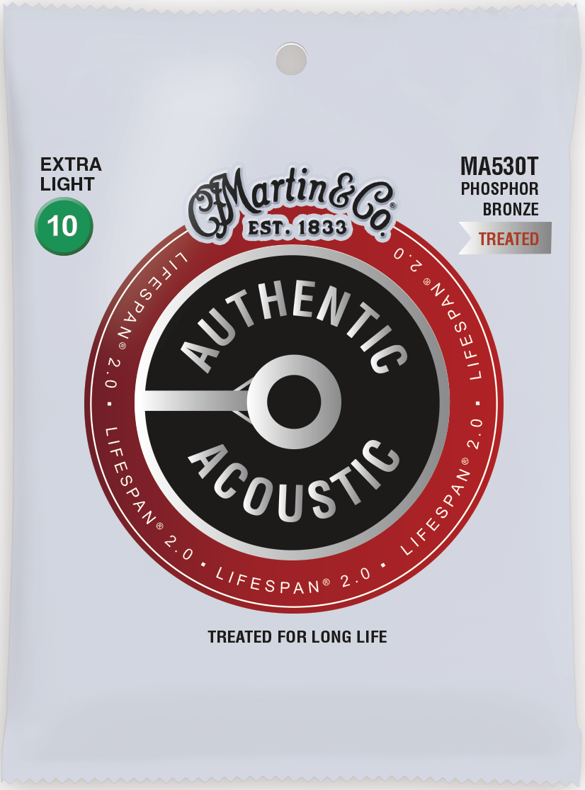 Martin Lifespan 2.0 Treated 10-47 Ex-Light Phos Bronze Acoustic Guitar Strings