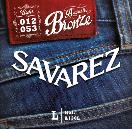 Savarez Light 12-53 80/20 Bronze Acoustic Guitar Strings A130L