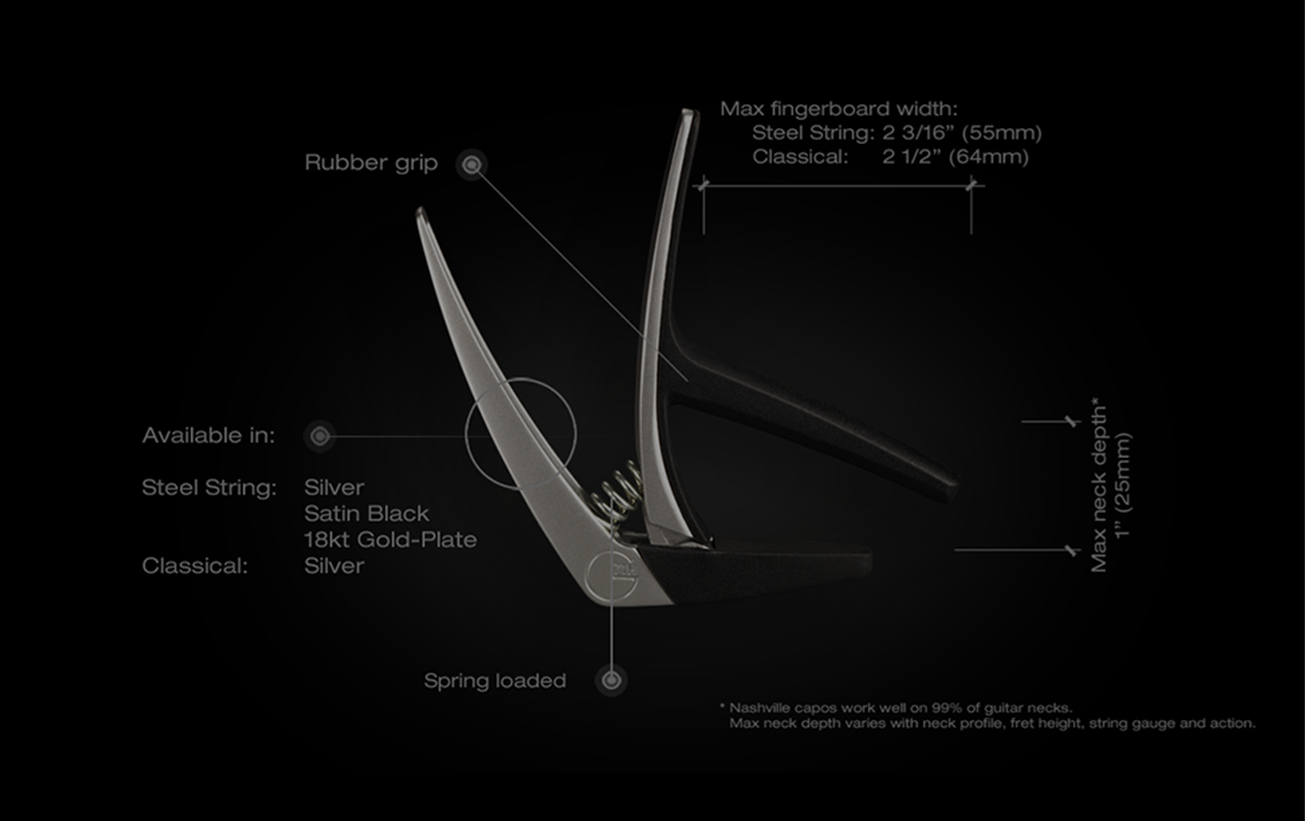 G7th Nashville Silver Classical Guitar Capo