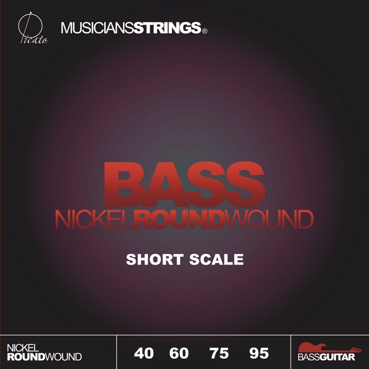 Picato Short Scale 40-95 Medium Nickel Roundwound Bass Strings 97359