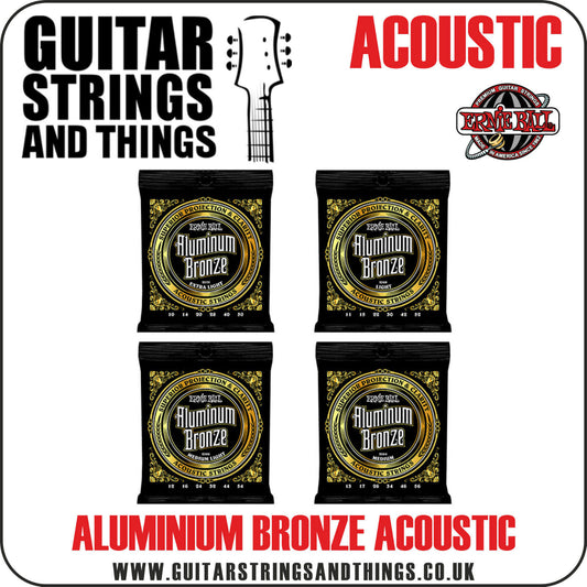 Ernie Ball Aluminum Bronze 6 String Acoustic Guitar Strings