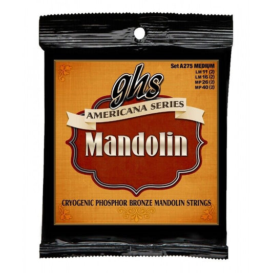 Ghs Americana Series Mandolin 11-40 Medium Phosphor Bronze Strings A275
