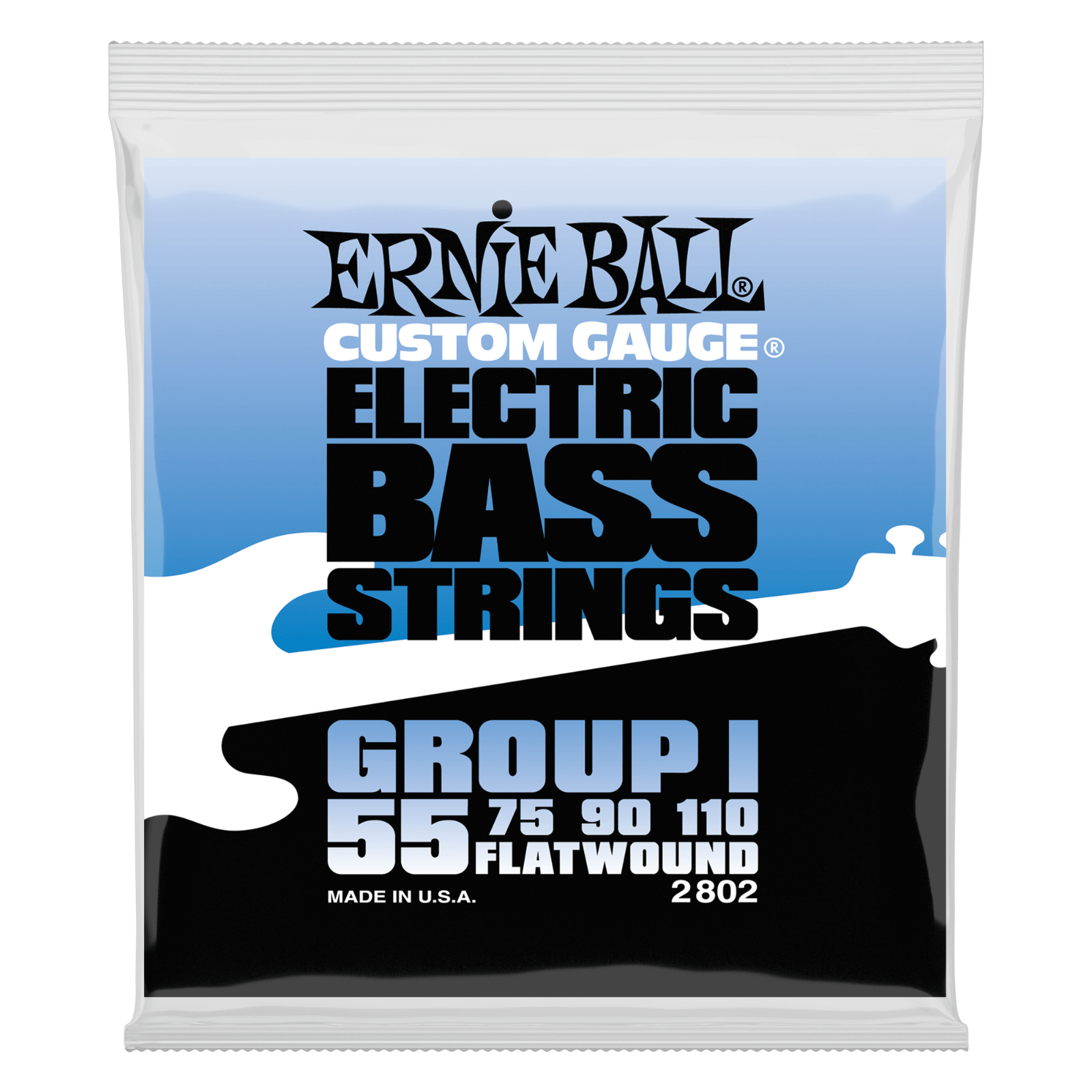 Ernie Ball Flatwound 55-110 Stainless Steel Electric Bass Strings 2802