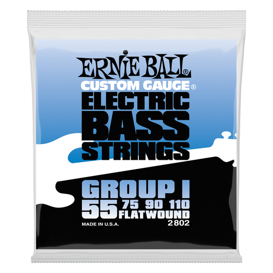 Ernie Ball Flatwound 55-110 Stainless Steel Electric Bass Strings 2802