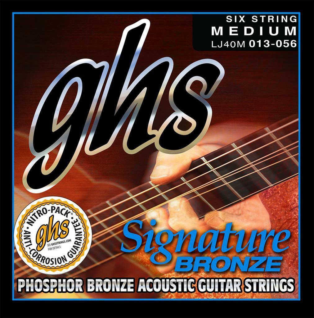 Ghs Signature Bronze 13-56 Medium Acoustic Guitar Strings LJ40M