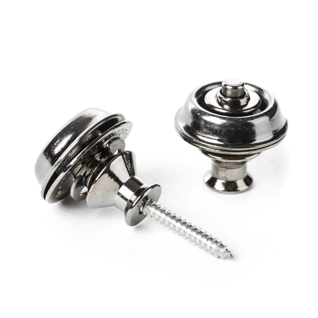Dunlop Straplok Dual Design Vintage Black Nickel Strap Lock Retainers SLS1036BN
