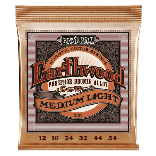 Ernie Ball PHOSPHOR Bronze Medium Light 12-54 Acoustic Guitar Strings 2146