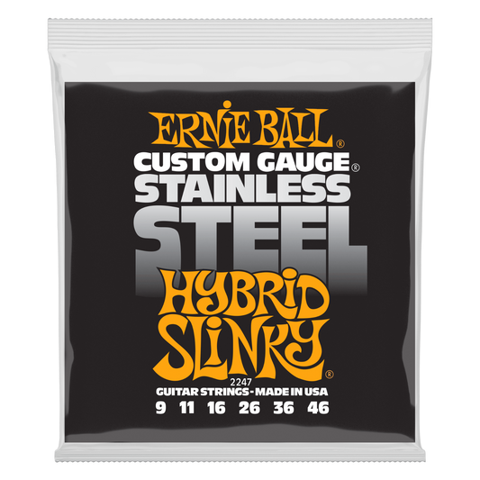 Ernie Ball Stainless Steel Hybrid Slinky 09-46 Electric Guitar Strings 2247