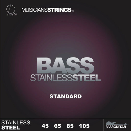 Picato 4 String Round Wound Stainless Steel 45-105 Long Scale Bass Strings 96646