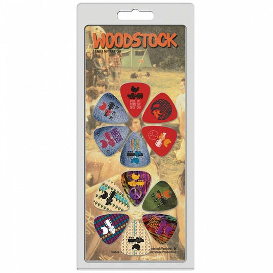 Perri's 12 Pack Woodstock Licensed Official Variety Pack Guitar Picks LP12-WS1
