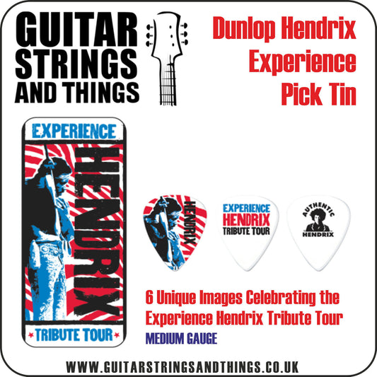 Jim Dunlop JHPT09M JIMI HENDRIX 'Experience' 6 Guitar Pick Tin