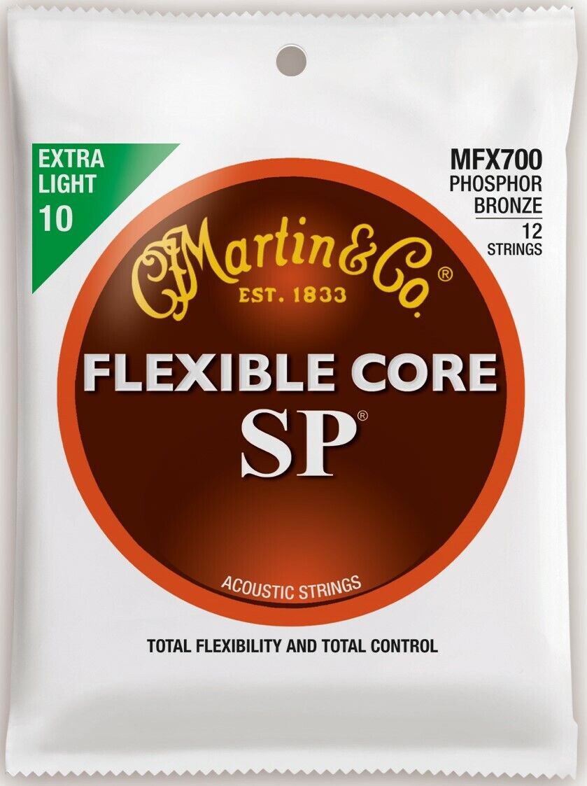 Martin 12 String SP Flexible Core 10-54 Ex-Light Phosphor Acoustic Guitar String