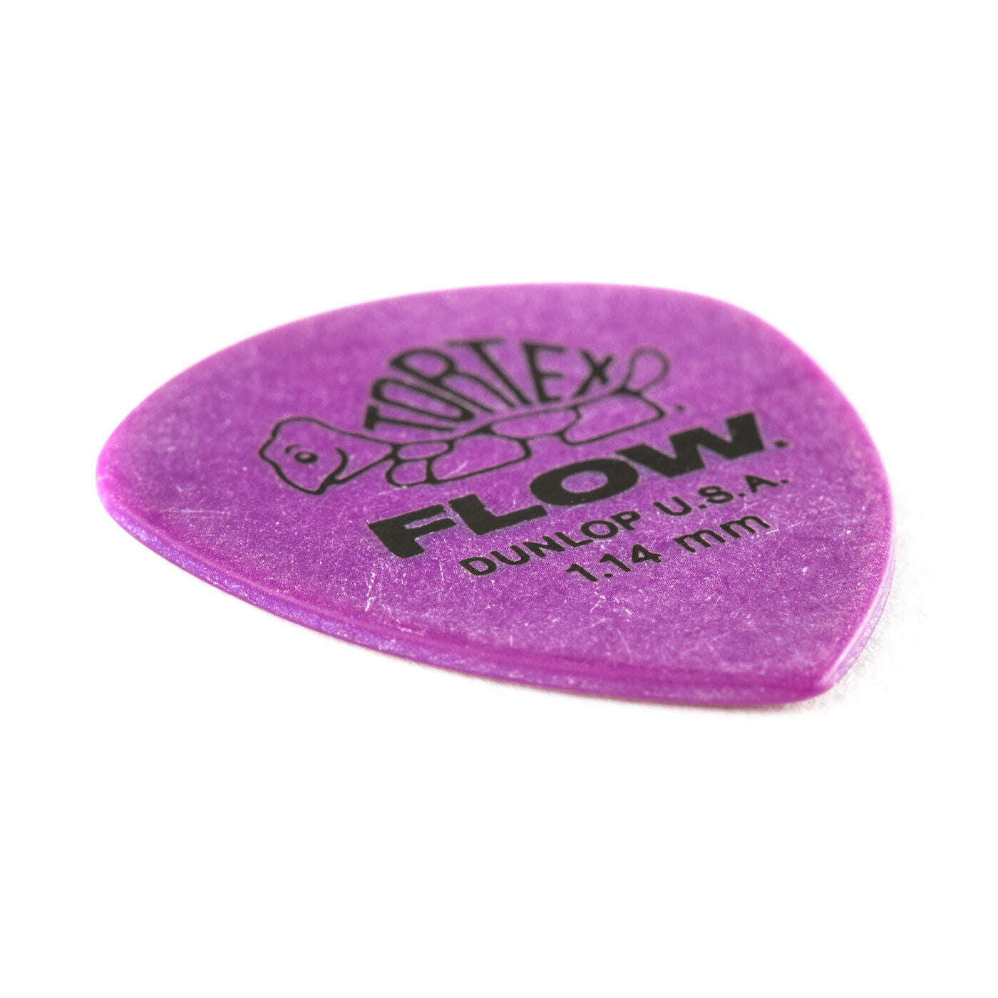Jim Dunlop Tortex Flow Standard 1.14mm Purple Plectrums - (Bag of 12 Picks)