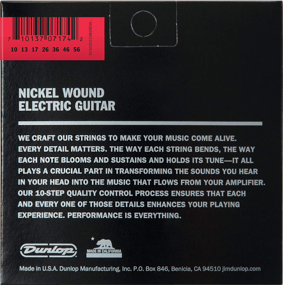 Dunlop 7 String Nickel Wound 10-56 Electric Guitar Strings DEN1056