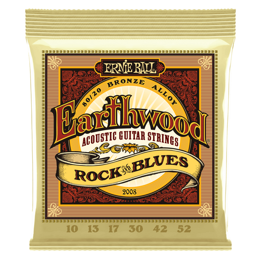 Ernie Ball Earthwood 80/20 Bronze Rock & Blues 10-52 Acoustic Guitar String 2008