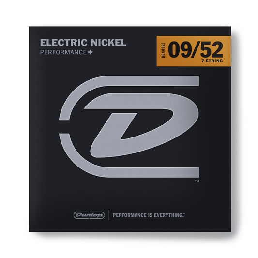 Dunlop 7 String Nickel Wound 09-52 Electric Guitar Strings DEN0952