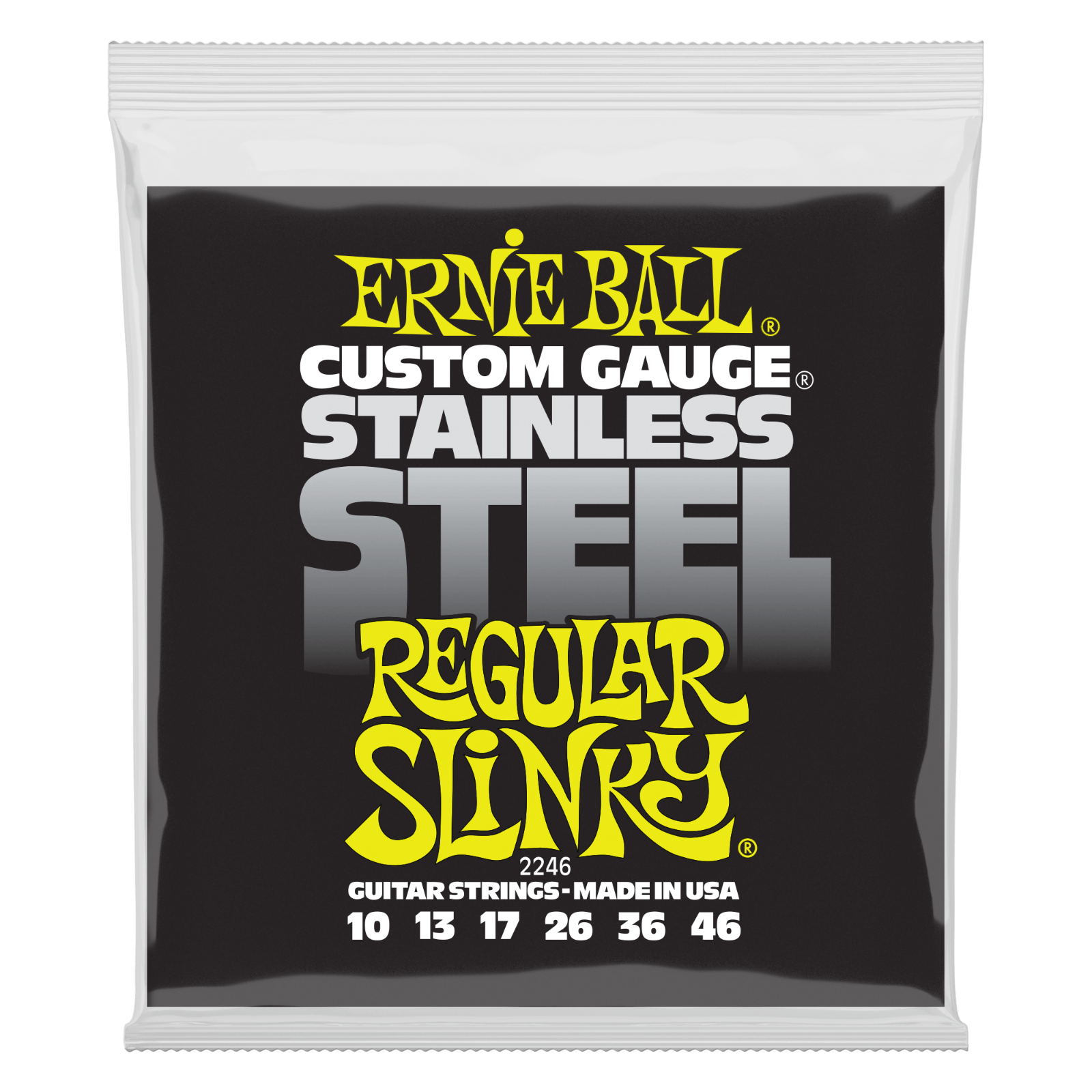 Ernie Ball Stainless Steel Regular Slinky 10-46 Electric Guitar Strings 2246