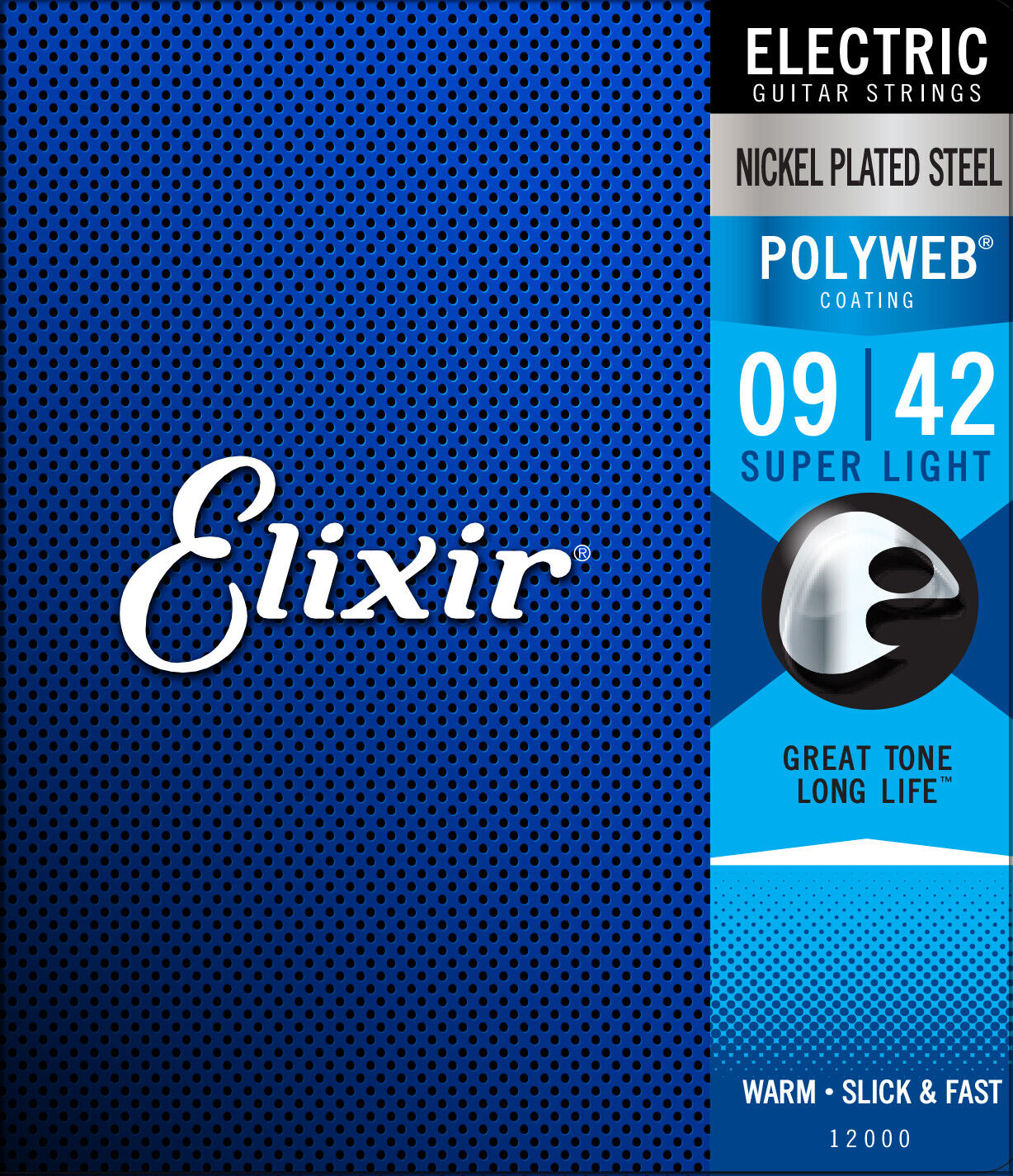 Elixir Polyweb Coated 09-42 Super Light Nickel Electric Guitar Strings 12000
